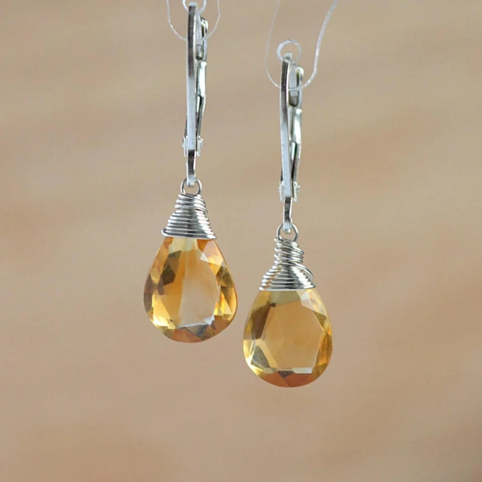 Vintage Yellow Crystal Drop Earrings – Lana Green Jewelry